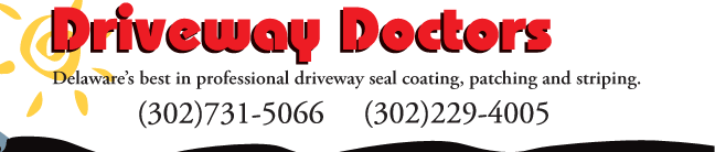 Driveway Doctors - Delaware's best in professional driveway seal coating, patching and striping.